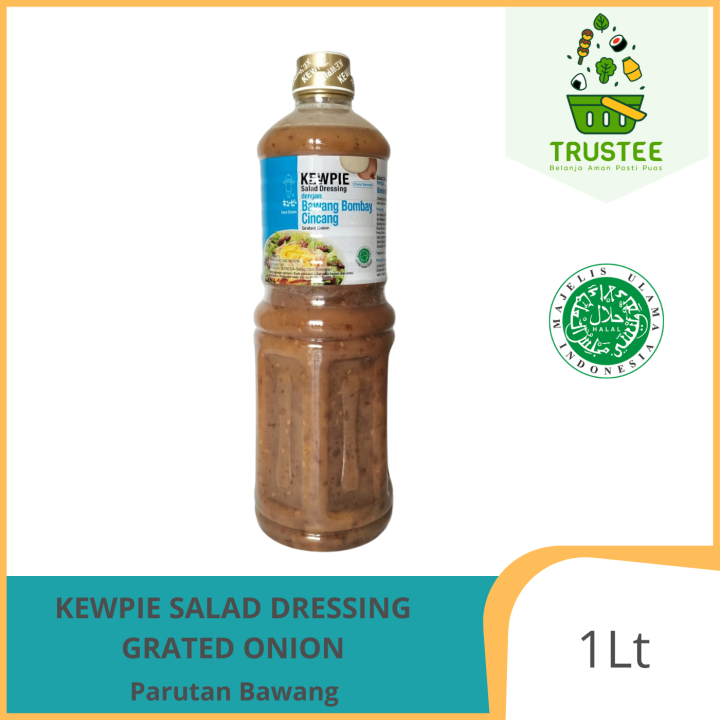 Kewpie Salad Dressing Grated Onion 1 liter/ Saus Siram Halal 1 liter
