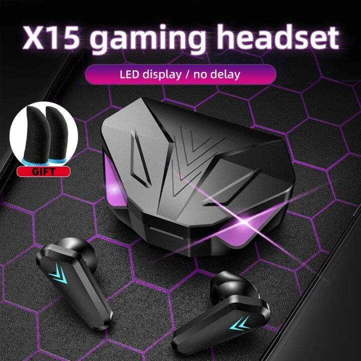 X15 TWS Bluetooth Earphone Wireless Gaming Headset Noise Reduction HiFi