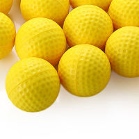 ลูกกอล์ฟขนาด 42.6 มม. ลูกกอล์ฟ PU Soft Monolayer Golf Training Ball สำหรับอุปกรณ์ฝึกซ้อมในร่ม สีเหลือง