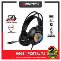 FANTECH หูฟัง เกมมิ่ง ระบบ Surround 7.1 Headset Gaming มีไมโครโฟน ไฟ RGB เชื่อมต่อผ่าน USB สำหรับเกมแนว FPS, RTS, MMORPG, MOBA รุ่น HG28 PORTAL