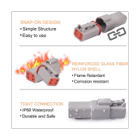 12 Sets DT Series Connector Set Kit 2 3 4 6 8 12 Pin Connectors IP68 Waterproof Automotive Electrical Connectors Plug