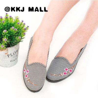 KKJ MALL รองเท้าผู้หญิงผ้าใบ ผ้าใบ 2021 รองเท้าผ้าใบส้นแบนแฟชั่นใหม่
