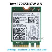 การ์ดสำหรับ Intel ไร้สาย7265NGW 7265AN Dual Band 2.4G/5Ghz 300Mbps WiFi + BT4.0 NGFF/M.2 2x 2การ์ด Wifi สำหรับ IBM X1 Carbon T Series T450 T450s T550 X Series X250 L450 00JT465/04X6031