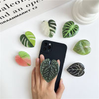 Universal Acrylic Leaf Shape ที่วางแหวนโทรศัพท์มือถือขาตั้งนิ้วพับได้เข้ากันได้กับโทรศัพท์ IPhone และ Android