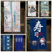 2023 Japanese Izakaya Door Curatins Sushi Dining Room Doorway Partition Curtains Kitchen Bedroom Door Art Decoration Half Curtains