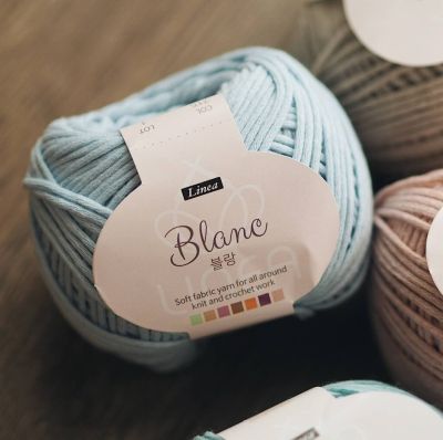 Linea Blanc Fabric Yarn ไหมผ้ายืด / ไหมผ้ายืดสไตล์เกาหลี เส้นเล็ก 40 กรัม