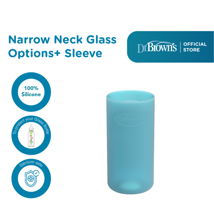 Dr Brown's Silicone Sleeve for 8oz Narrow Glass Bottle in Blue