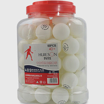 Huieson 60pcsbarrel 1 Star Table Tennis Balls New Material ABS Plastic Ping Pong Balls S40+ for School Club Training