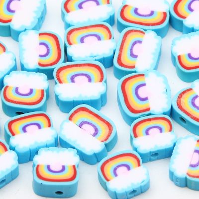 【CW】✜  20/50/100pcs Cartoon Clouds Clay Spacer Beads Polymer Jewelry Making Diy Accessories