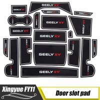 For Geely TUGELLA Xingyue FY11 2020-2023 Rubber Car Anti-Slip Gate Slot Cup Pad Mat Door Non-Slip Pad Water Coaster Accessories