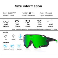 QUESHARK ผู้หญิงผู้ชายแว่นกันแดด P Olarized ขี่จักรยานกีฬา MTB จักรยานแว่นตาขี่ถนนกระจกยูวีจักรยานแว่นตาแว่นตา QE44hot