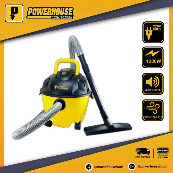 Powerhouse Wet & Dry Vacuum Cleaner 3 Gal 1200W PH073GAL PHPT Lazada PH