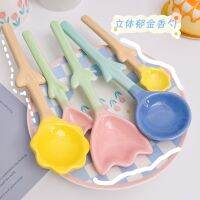 [COD] flower spoon tulip shaped creative ceramic cute student coffee milk stirring girl heart