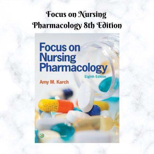 [COD]ng33cz Focus on Nursing Pharmacology 8th Edition Lazada PH