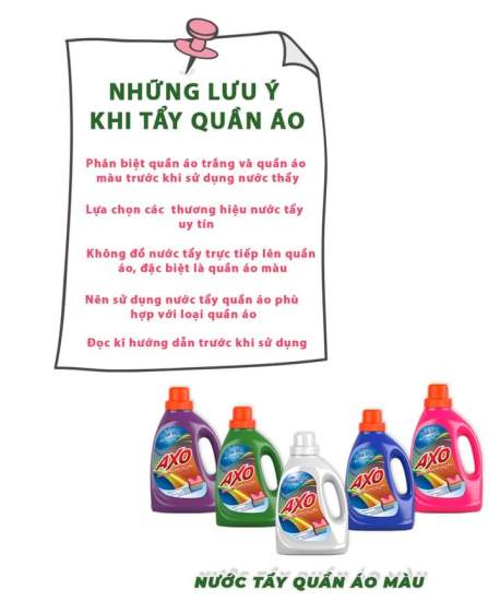 Nước tẩy màu axo can 5 lít - tặng thêm 2 chai nước tẩy trắng zonrox 1 lít - ảnh sản phẩm 7