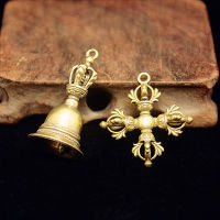 100% Authentic เนปาล Cross พนักงานคิงคอง Handbell ทองแดงบริสุทธิ์กระดิ่งโบราณจี้รูปกระดิ่งปลอดภัยจี้โบราณชายและหญิงจี้กุญแจพระพุทธรูป