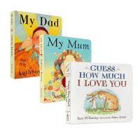 English Original Enlightenment hot selling picture book warm family series 3 volumes guess how much I love you / my dad / my mum parent-child reading hardcover paperboard books