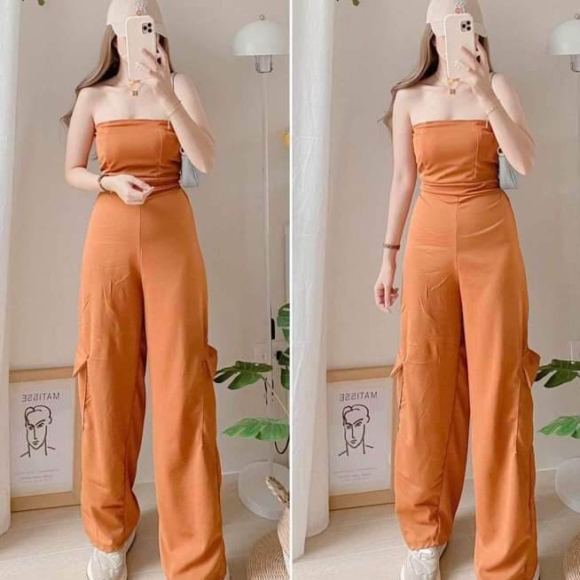 NATALIE TUBE JUMPSUIT WITH 2SIDE POCKET (CAN FIT UP TO XL FRAMES