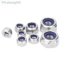 2/5/25pcs M2 M2.5 M3 M4 M5 M6 M8 M10 M12 M16 304 Stainless Steel Black Hex Nylon Insert Lock Nut Self-locking Nylock Nut Locknut