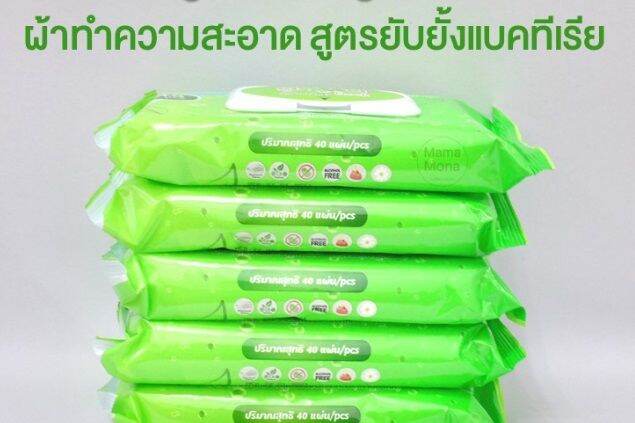 กระดาษทิชเปียก-ผ้าเปียก-good-luck-ทิชชูเปียก-6-ห่อ-40-แผ่น-สูตรยับยั้งแบคทีเรีย-ทิชชูเปียกเด็ก-ทิชชูเช็ดหน้า-ผ้าเปียกเด็ก-สีเขียว