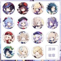 【CW】1pc Anime Pin Genshin Impact Figure Cosplay Badge Hu Tao Backpack Icon Button Cartoon Brooch Pins Fashion Accessories Gifts 58mm