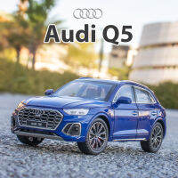 โมเดลรถโลหะผสม Q5 AUDI แบบ1:24มีไฟและเสียงประกอบของเล่นรถ Diecast สำหรับเด็กผู้ชายของขวัญวันเกิด Kids Toys คอลเลกชันรถ