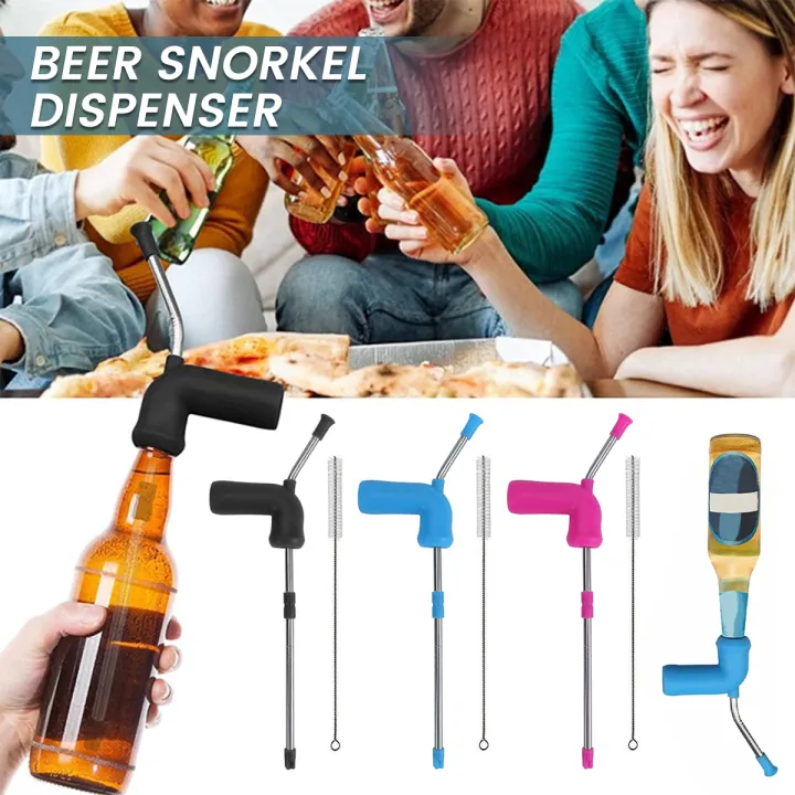 Portable Beer Snorkeling Funnel Party Game Fast Drinking Bottle 送料0円