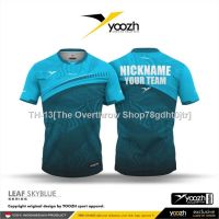 ❧◐ PRIA [Children Adults] YOOZH LEAF SKYBLUE Shirt YOOZH T-Shirt BADMINTON Volleyball IMPORT PINGPONG JERSEY ORIGINAL PREMIUM T-Shirt Men Women Boys Girls Kids