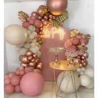 「 ANN Hardware 」1 SetPink ลูกโป่ง Arch BirthdayWhite Dusty PinkGold ลูกโป่ง Garlandfor Baby Shower Wedding Party Decor