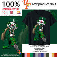 เสื้อยืด Joker man ผ้าฝ้าย 100% สีเขียว 13 สี