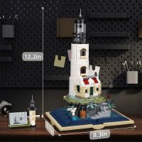 MOC Creative Medieval Lighthouse Building Block Set Urban Lighting Tower Brick Decoration Luminous Lighting Children S Toy Gift