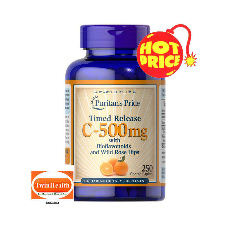 Puritan's Pride Vitamin C500 mg Bioflavonoids & Wild Rose Hips Timed