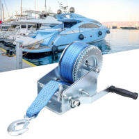 【COD】3200LBS Webbing Hand-cranking Winch Trailer Capstan อุปกรณ์เสริมสำหรับเรือยอชท์ Ship