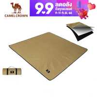 CAMEL CROWN เสื่อปิคนิคกลางแจ้ง,แผ่นรองสำหรับออกนอกบ้านกันน้ำหนาพกพาได้สำหรับฤดูใบไม้ผลิออกนอกบ้านเต็นท์กันความชื้นเสื่อหญ้า