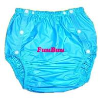 Free shipping FUUBUU2203-Blue-L-1PCS adult diapers non disposable diaper plastic diaper pants pvc shorts