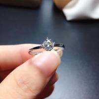 Moissanite rings color D VVS1 GRA and CMA Black card 925silver Simple lady