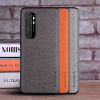 Case สำหรับ Xiaomi Mi Note 10 Lite หรูหราแฟชั่นสิ่งทอหนังผิว Soft TPU ข้างฮาร์ดพีซีปกโทรศัพท์สำหรับ Xiaomi Mi note10 Lite Case การออกแบบใหม่