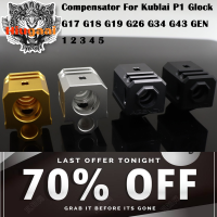 Hiugaai 4มม.CCW Agen/Cy Ar/Ms 417 Compensator สำหรับ Ai/Rs/Oft GBB ระเบิด Gel/Er Kublai P1 Glock G17 G18 G19 G26 G34 G43 GEN 1 2 3 4 5 Hu/ntin/ก.