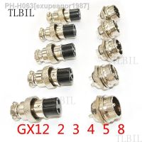 1Set GX12 2/3/4/5/6 Pin Male Female 12mm L88-93 Circular Aviation Socket Plug Wire Panel Connector with Plastic Cap Lid