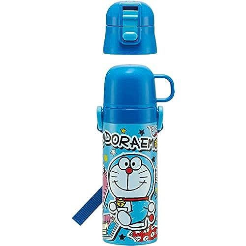 กระบอกน้ำสเก็ต-สติกเกอร์โดราเอมอน-430มล-สำหรับเด็ก-การดื่มโดยตรง-การดื่มถ้วย-2way-พร้อมถ้วย-skdc4-a-สแตนเลส