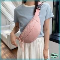 MINERA กันน้ำกันน้ำได้ กระเป๋าผ้าใบแคนวาส สีทึบทึบ จุได้มาก กระเป๋า Crossbody แฟชั่นสำหรับผู้หญิง กระเป๋าคาดอก สำหรับผู้หญิง