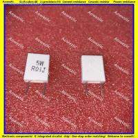 ✹▦♧ 10Pcs Inductionless Cement Resistor 5W 0.01 ohm 0.01 R 5WR01J 5W0R01J Ceramic Resistance precision 5 Non-inductive Resistor