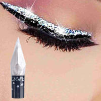 อายแชโดว์ Pearlescent Diamond Eye Shadow Liquid 5-Color Sequins MakeUp Smooth Mini Fine Brush อายไลเนอร์ Shine And Head