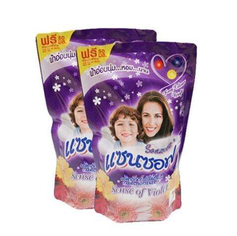 3แพ็คคคคคละสี-น้ำยาปรับผ้านุ่มแซนซอฟ-600-ml-แพ็คคู่-x2ซอง