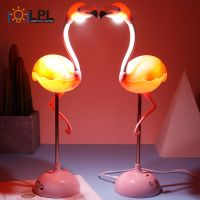 ☂ New LED Flamingo Night Light Touch Reading Table Lamp for Children USB Charging Living Room Bedroom Decorative Light Lighting