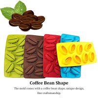 2 Pieces Coffee Bean Ice Cube Mold Chocolate Silicone Handmade Jelly Cake Multifunction Dishwasher Mould Coffee Ice Maker Ice Cream Moulds