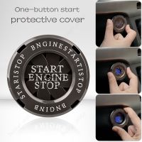 Auto Parts Practical Decorative Accessories Engine Start/Stop Button Cover One-key Start Switch Button Cover Automotive Universal Aluminum Button Decoration Ring