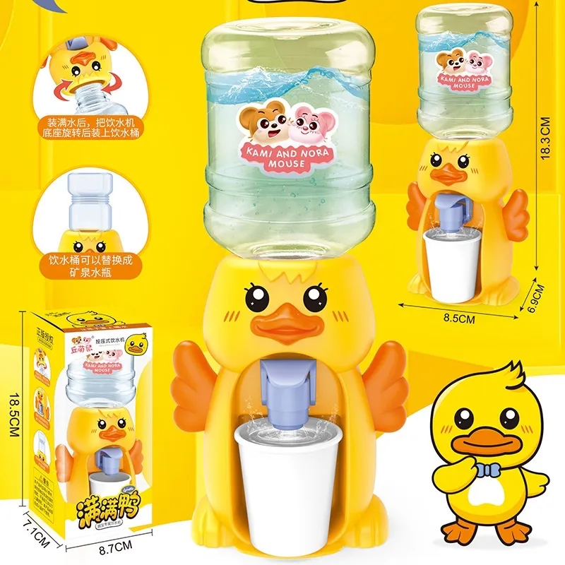 Mini Water Dispenser For Children Gift Cute Water Juice Milk Drinking  Fountain Simulation Cartoon Kitchen Toy