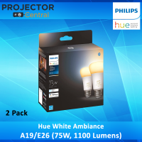 Philips Hue White Ambiance A19/E26 Medium Lumen Smart Bulb, 75W, 1100 Lumens, Bluetooth &amp; Zigbee Compatible (Hue Hub Optional), Compatible with Alexa &amp; Google Assistant