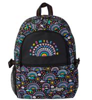 Smiggle Better Together Classic Attach Backpack กระเป๋าเป้ ลายรุ้งดำ ขนาด 16 นิ้ว พร้อมส่งในไทย